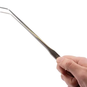 Kracherpreis NatureHolic Scaping Tweezers curved silver, gebogene Pflanzenpinzette, 27 cm